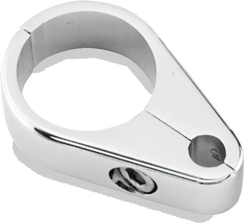 Bikers Choice 1 Inch Chrome Plain Clutch Cable Clamp 1