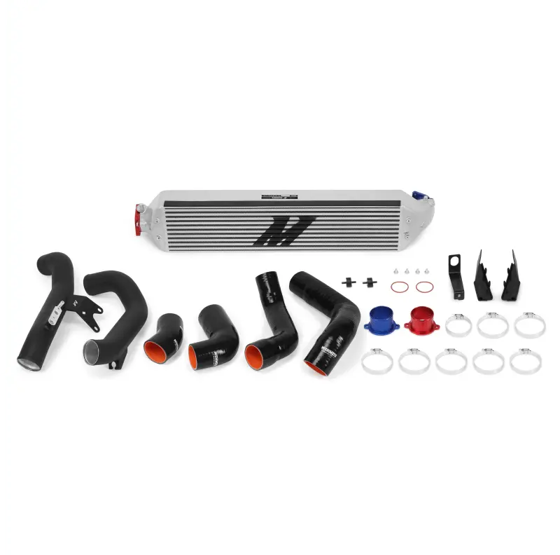 Mishimoto 2016+ Honda Civic 1.5T / 2017+ Honda Civic Si Silver Intercooler Kit W/Black Pipes 1