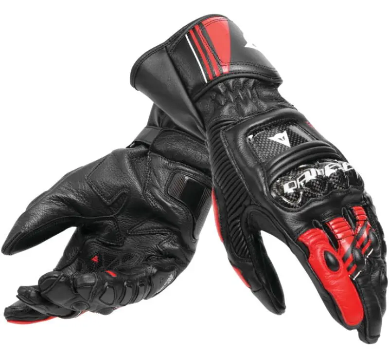 Dainese Druid 4 Leather Gloves Black/Lava-Red/White - Small 1