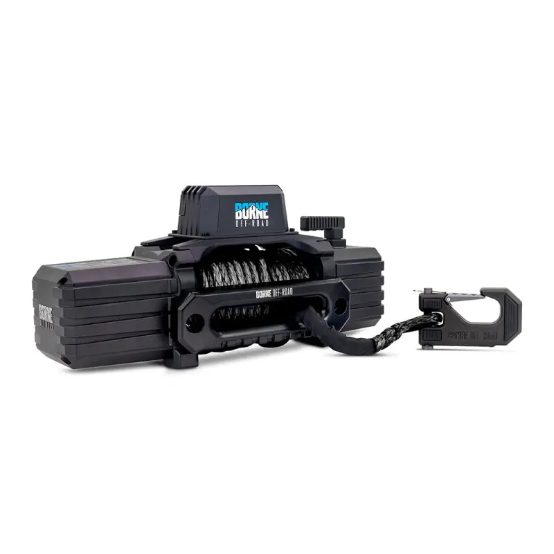Borne Off-Road 12K Winch - Black Synthetic Rope 1