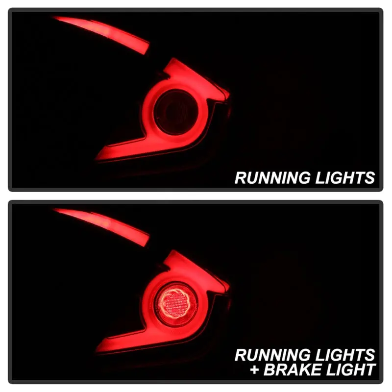 Spyder 16-18 Honda Civic 4 Door Light Bar Led Tail Lights - Black Smoke 2