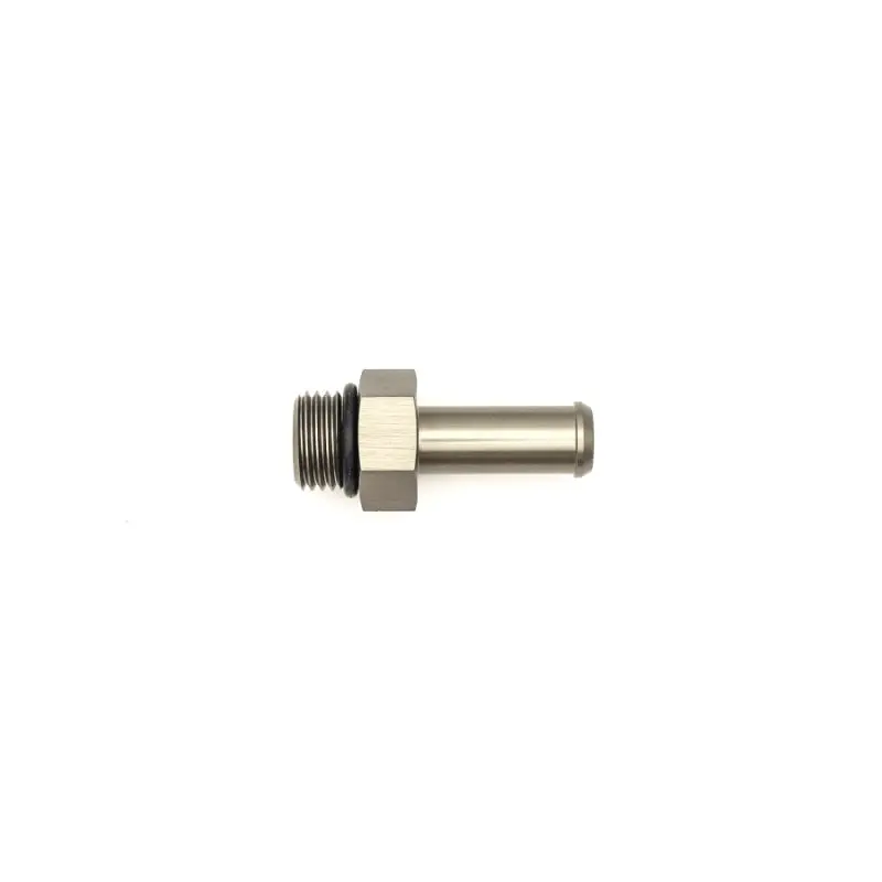 Deatschwerks 6An Orb Male To 3/8In Male Barb Fitting (Incl O-Ring) - Anodized Matte Black 1