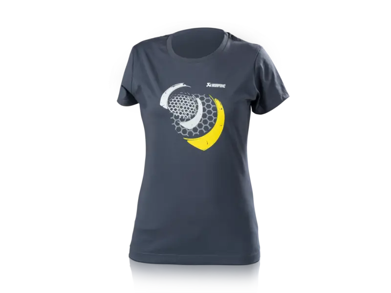 Akrapovic Lifestyle T-Shirt Mesh Womens Blue-Grey - Medium 1