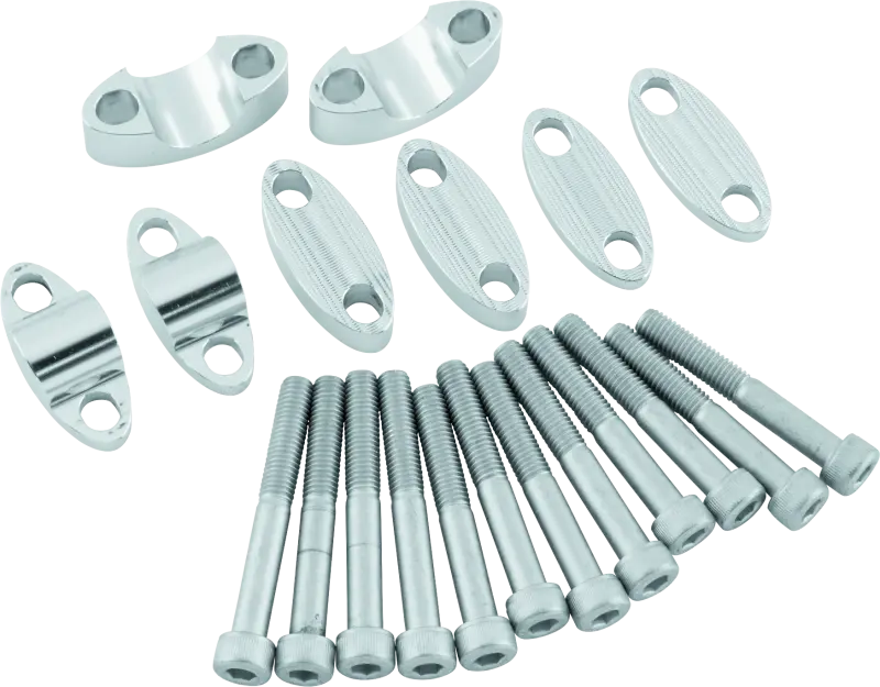 Bikemaster Aluminum Handlebar Risers 7/8In - Silver 1