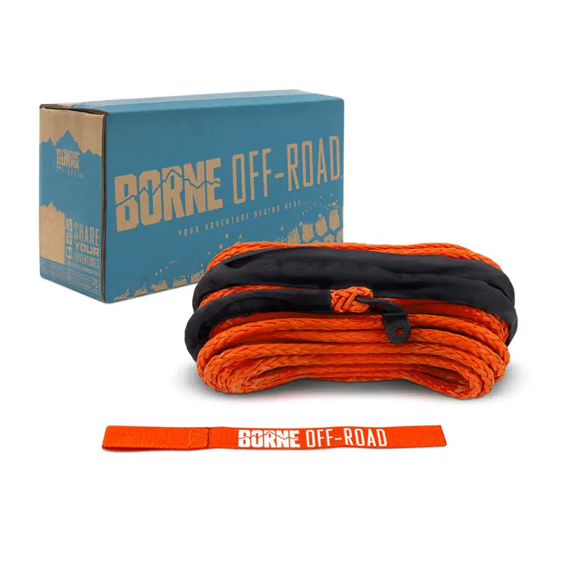 Borne Off-Road Synthetic Rope - 3/8In X 85Ft - Orange 1