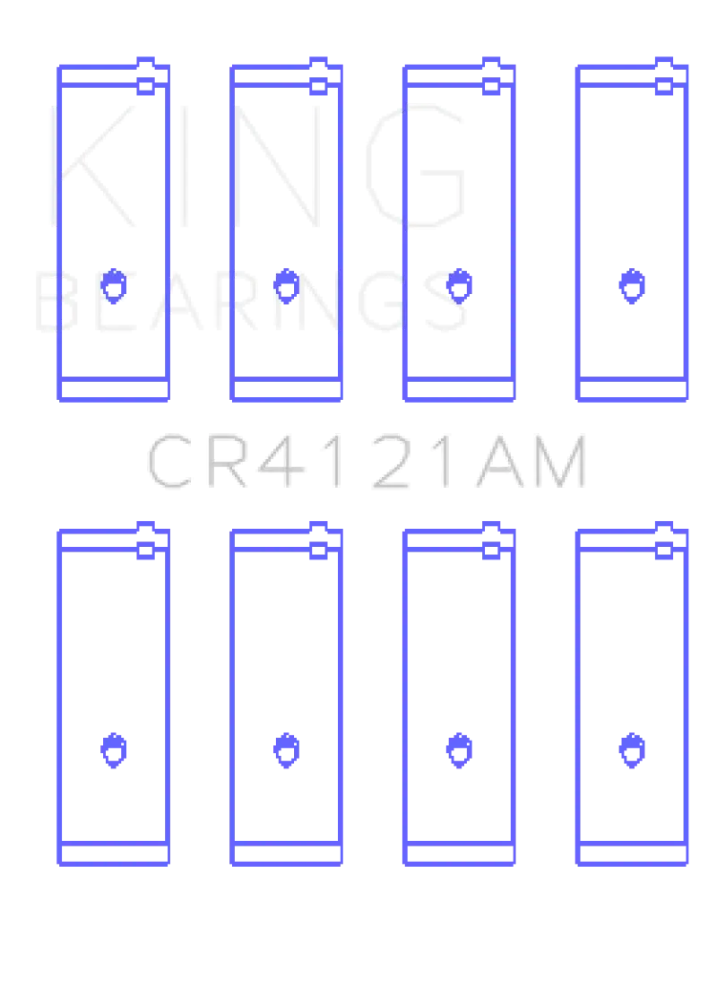 King Gm Dohc 16 Valve / Toyota Sohc 8 Valve / Dohc 16 Valve (Size +0.25) Rod Bearing Set 1