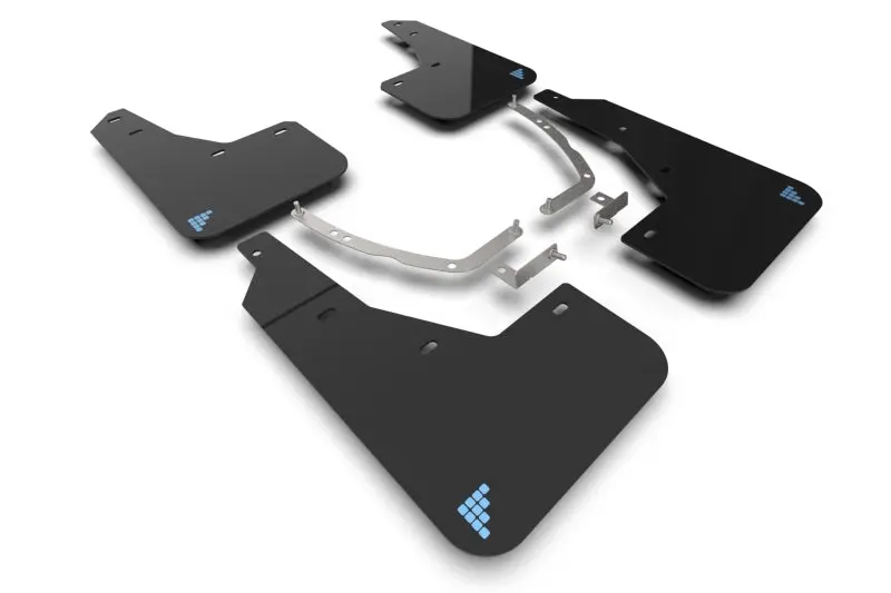 Rally Armor 2025 Hyundai Ioniq 5 Pe Blk Mud Flap W/Light Blue Battery Logo 1