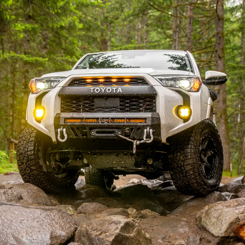 Cali Raised 14-24 Toyota 4Runner Stealth Bumper - No Bull Bar 32In Led Bar Combo W/ Small Switch 1