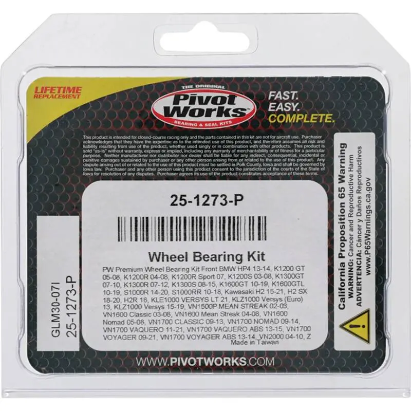 Pivot Works Bmw/Gas-Gas/Husaberg/Husqvarna/Kawasaki/Ktm/Suzuki Wheel Bearing Kit Premium Bearings 1