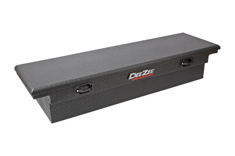 Deezee Universal Tool Box - Red Crossover - Single Lid Black Bt Pull Handle (Low/Txt Blk) 1