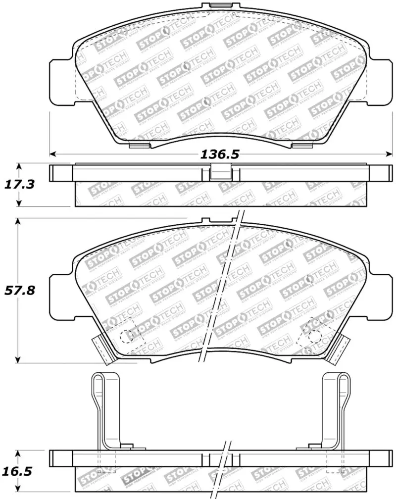 Stoptech Street Touring 02-06 Acura Rsx Type S / 93-95 Civic Coupe / 04-05 Civic Si 1