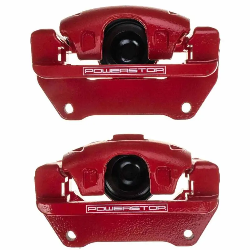 Power Stop 07-18 Jeep Wrangler Jk Front Red Caliper Pair W/Bracket 1