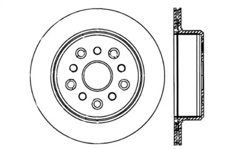 Stoptech 5/93-98 Toyota Supra Left Rear Slotted & Drilled Rotor 1