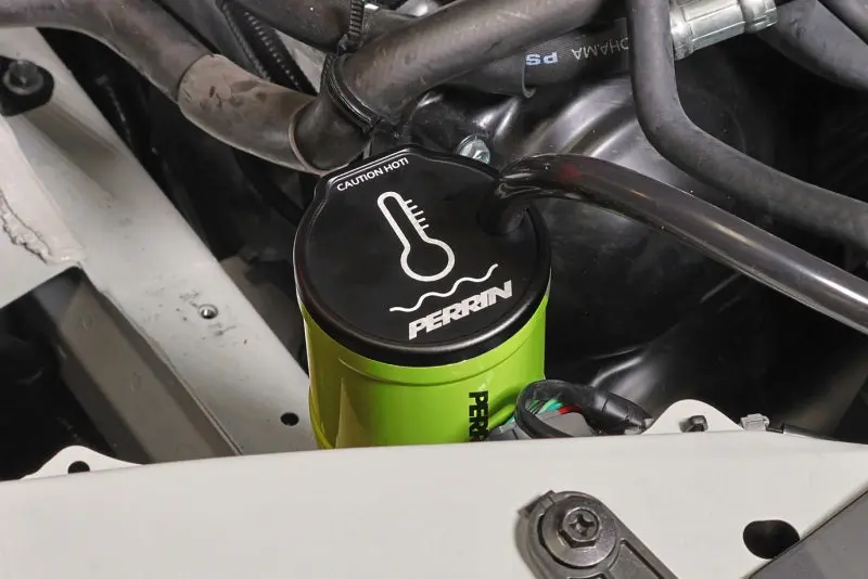 Perrin 02-25 Subaru Wrx / 04-21 Sti / 13-26 Brz/Gr86/Frs/86 Coolant Overflow Tank - Neon Yellow 1