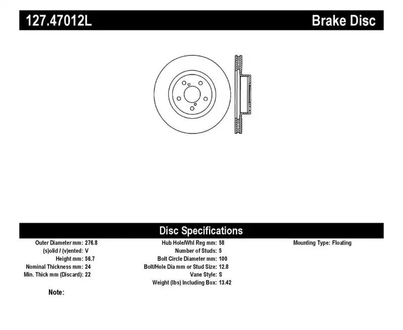 Stoptech Slotted & Drilled Sport Brake Rotor 1