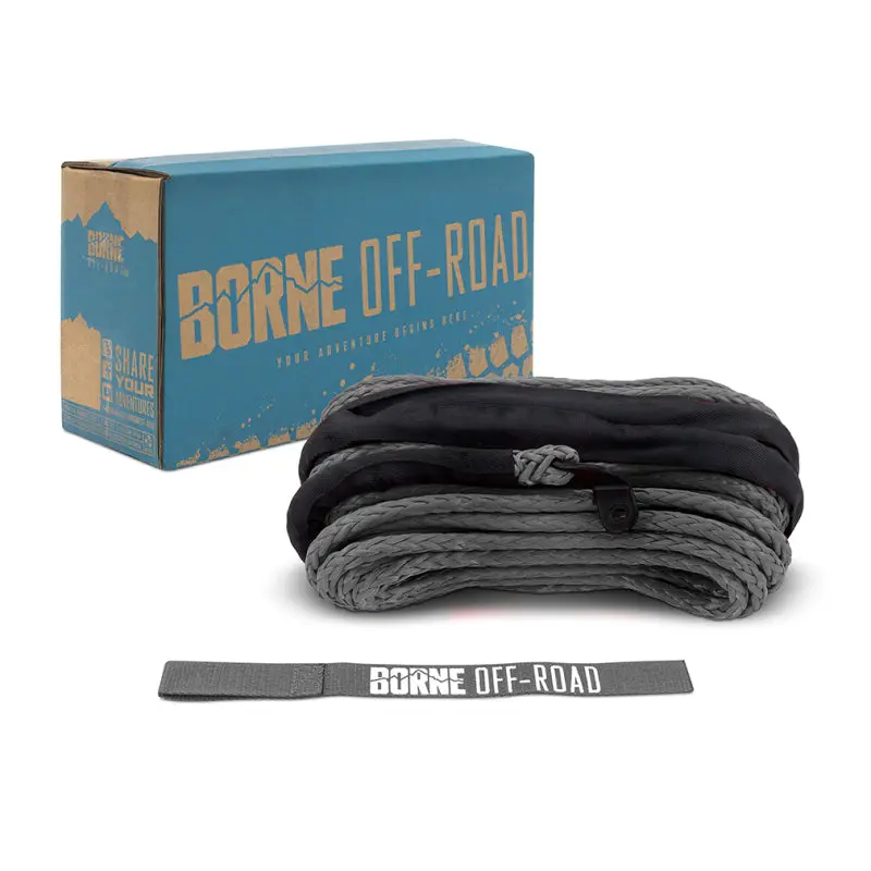 Borne Off-Road Synthetic Rope - 3/8In X 85Ft - Grey 1