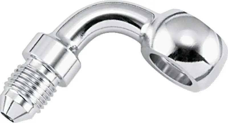 Twin Power Stainless Brake Fitting 3/8 Inch X An3 90 Degree Banjo Adaptor 1