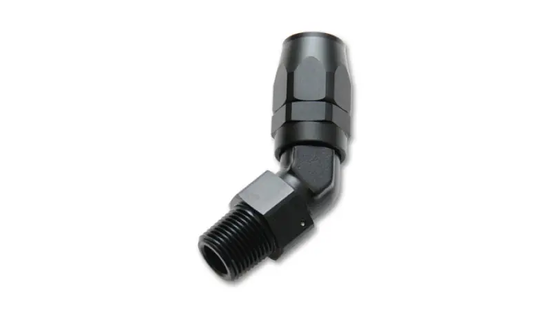 Vibrant -8An Male Npt 45Degree Hose End Fitting - 3/8 Npt 1