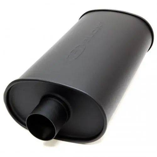 Blox Racing 2.25 Inch Sl Sport Muffler - Matte Black 1