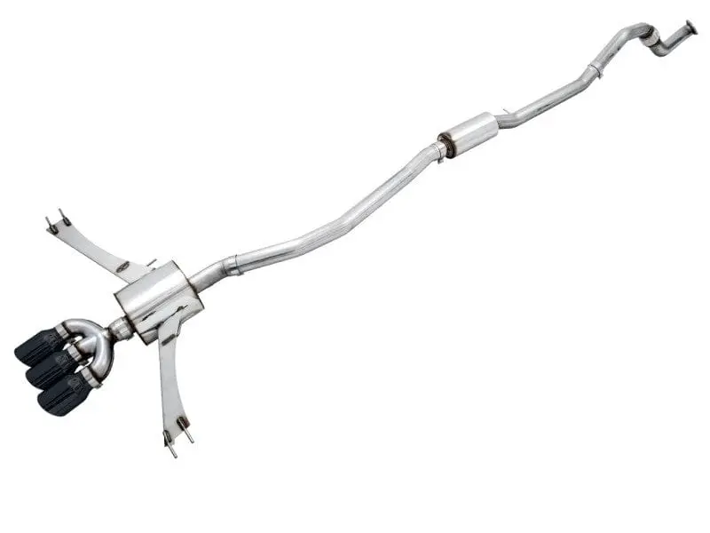 Awe Tuning Touring Edition Exhaust W/ Front Pipe & Triple Diamond Black Tips For 2016-2021 Honda Civic Si [Fc1/Fc3] 1