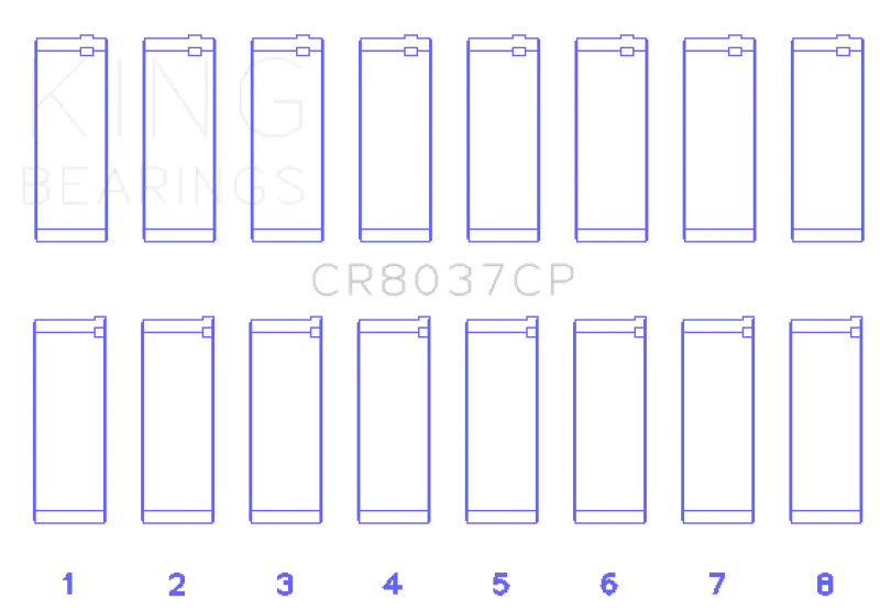 King Engine Bearings 01-09 Gm Duramax 6.6L A Rod (Size +.50Mm) Connecting Rod Bearing Set 1