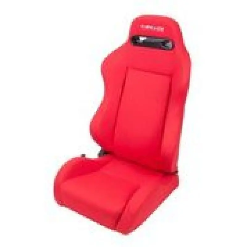 Nrg Sport Seats (Pair) Type-R Cloth W/Nrg Logo - Red W/Red Stitch 1