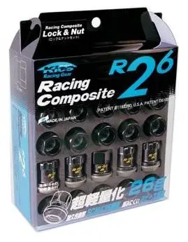 Project Kics 12X1.50 Black R26 Lug Nuts - 16+4 1