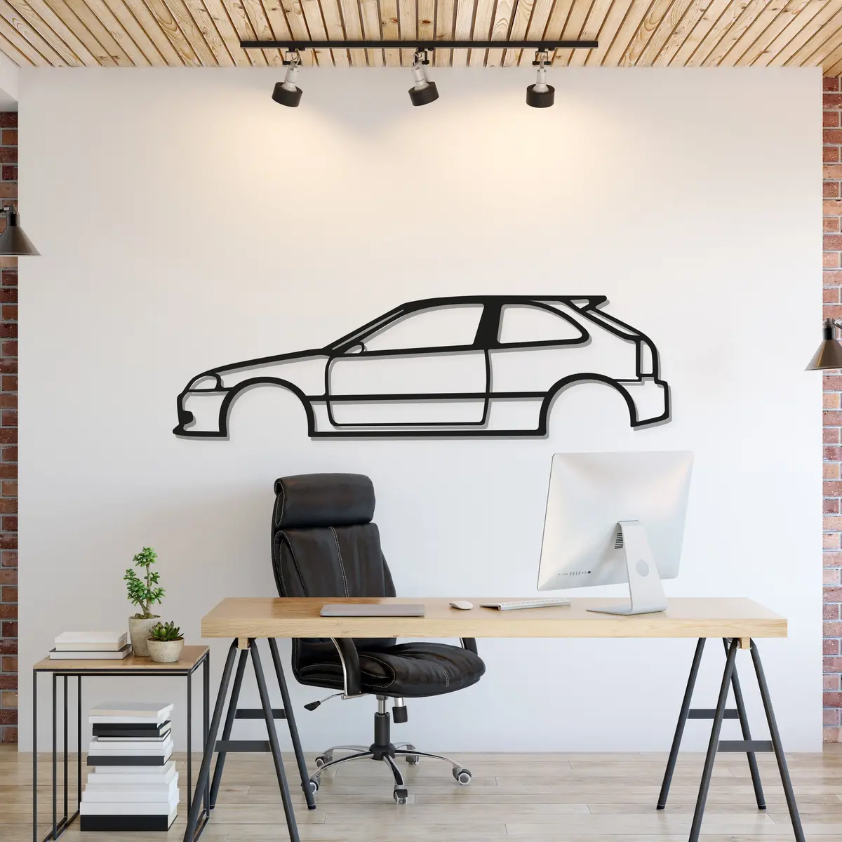 Civic Ek Metal Car Wall Art - Mt0901 1