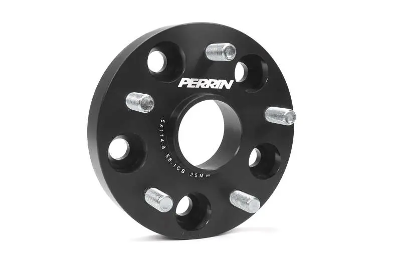 Perrin Subaru 25Mm Wheel Spacers 5X114.3 Bp W/56Mm Hub - Black 1