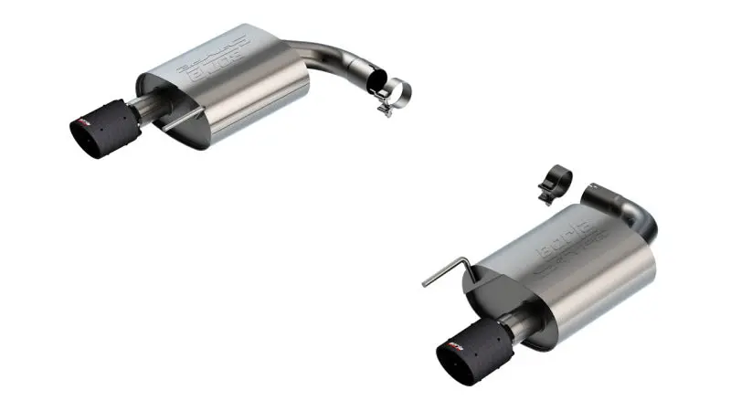 Borla 2024-2025 Ford Mustang Eco Boost 2.3L S-Type Axle Back Exhaust W/ Carbon Fiber Tips 1