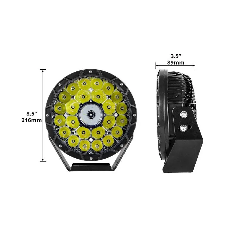 Xk Glow Combo Beam Offroad Round Work Light Kit 2Pc 9In 110W 1