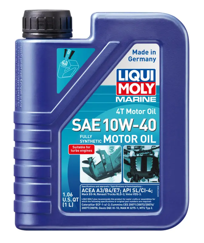 Liqui Moly 1L Marine 4T Motor Oil Sae 10W40 1