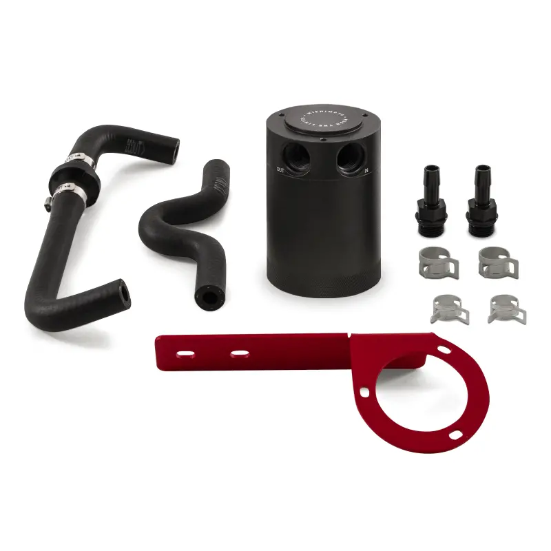Mishimoto 2017+ Honda Civic Type R Baffled Oil Catch Can Kit - Red 1