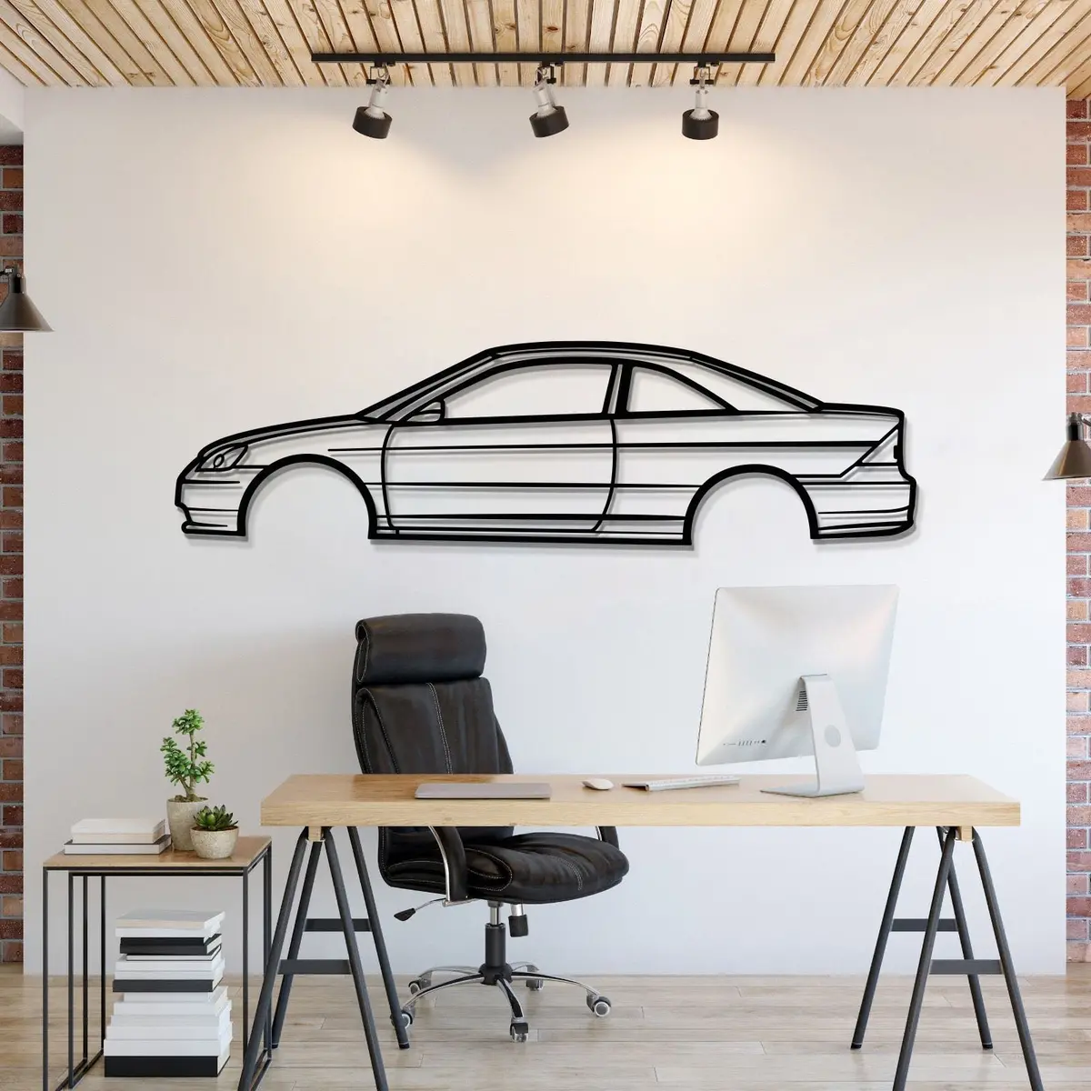 2001 Civic Ex Metal Car Wall Art - Mt0287 1