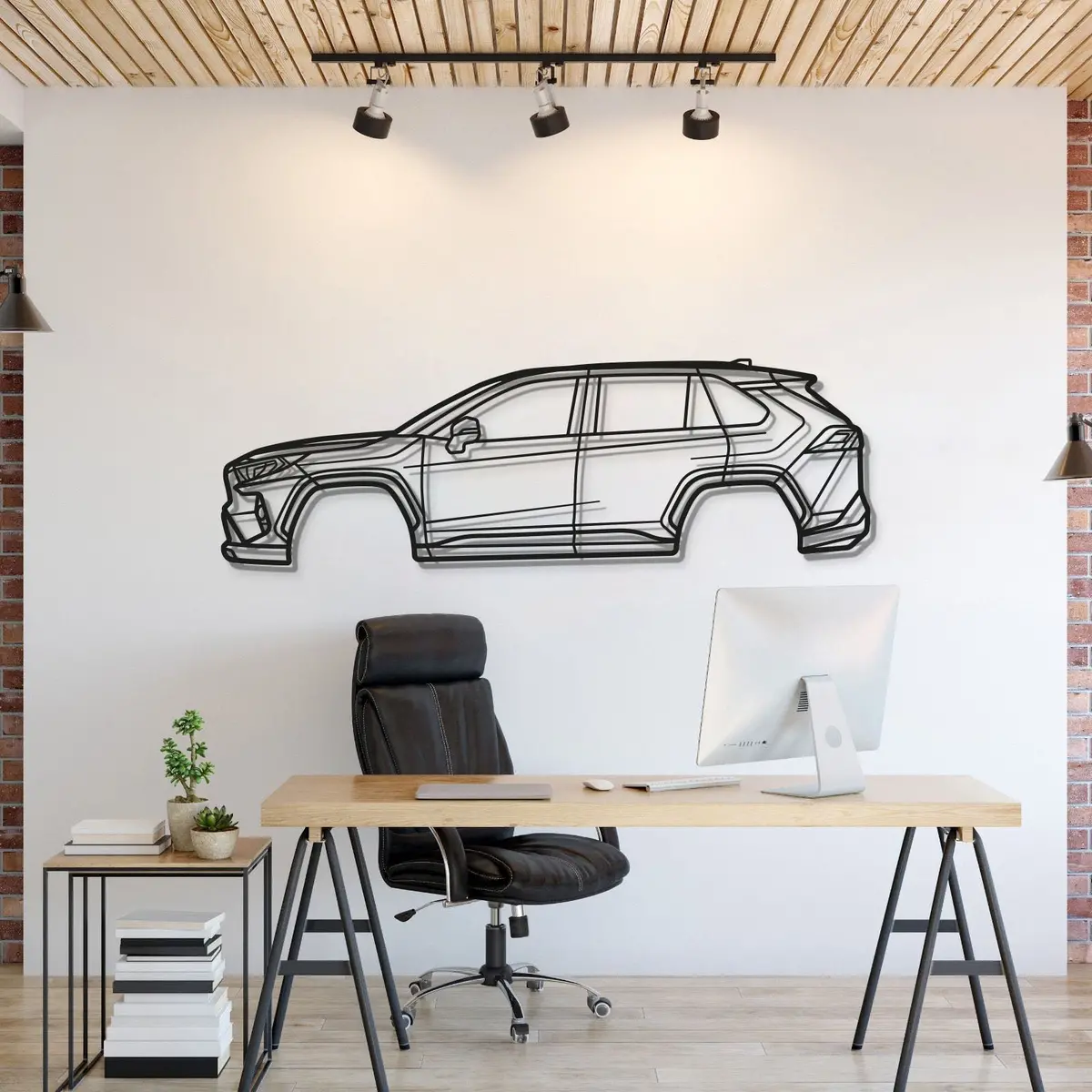 2021 Rav4 Prime 5Th Gen (Xa50) Metal Car Wall Art - Mt0761 1