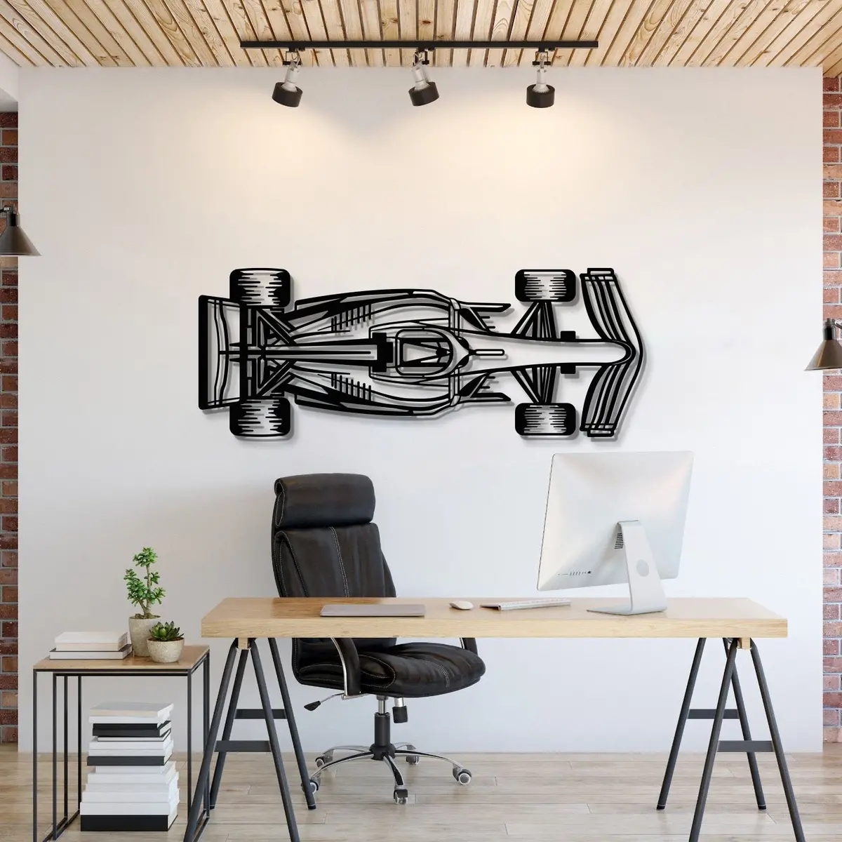 Formula 1 2022 Top View Horizontal Metal Car Wall Art - Mt0979 1