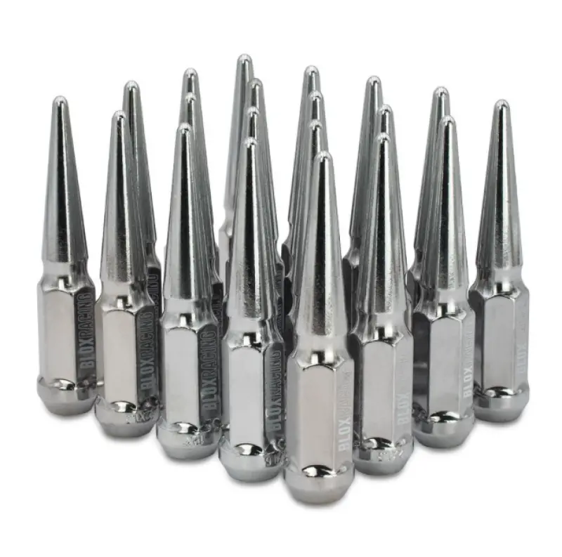 Blox Racing Spike Forged Lug Nuts - Chrome 12 X 1.25Mm - Set Of 20 1