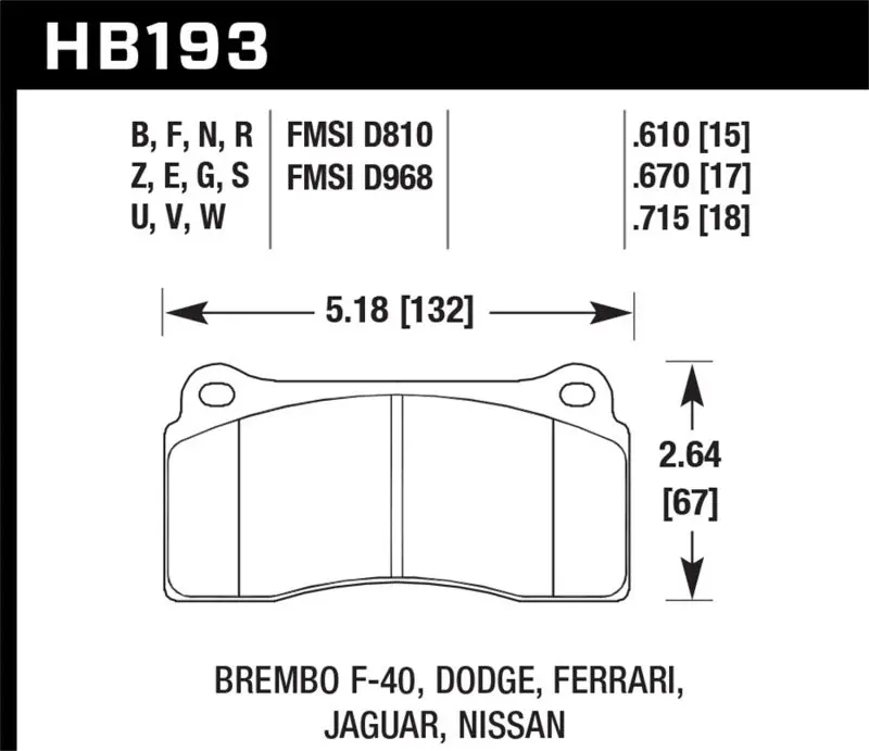 Hawk Rotora Fc4 Dtc-70 Race Brake Pads 1