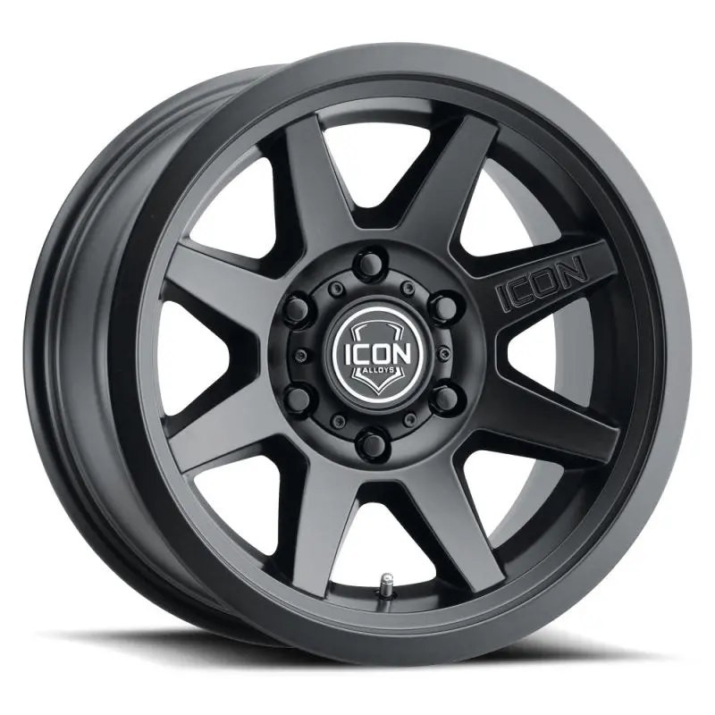 Icon Rebound 17X8.5 6X5.5 25Mm Offset 5.75In Bs 95.1Mm Bore Satin Black Wheel 1