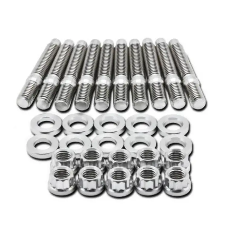 Blox Racing Sus303 Stainless Steel Manifold Stud Kit M8 X 1.25Mm 65Mm In Length - 9-Piece 1