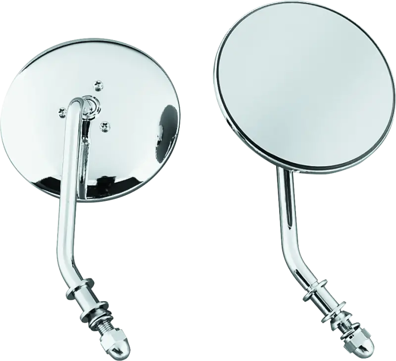 Bikers Choice 65-Up Chrome 4 Inch Round Short Stem Mirror Left Custom 1