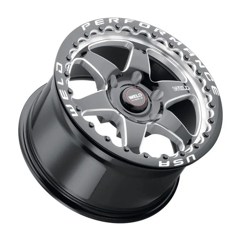 Weld S909 15X10 Ventura 6 Beadlock 6X139.7 Et38 Bs7.00 Gloss Blk Mil Dia 106.1 1
