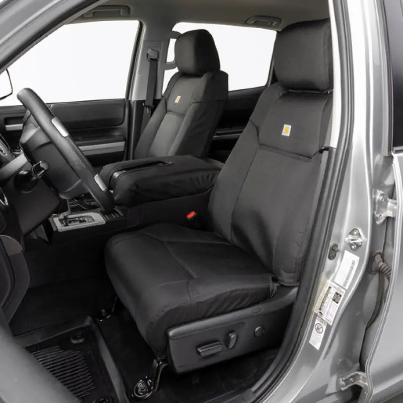 Covercraft 22-24 Chevrolet Silverado Carhartt Precisionfit Custom Front Row Seat Covers - Blk 1