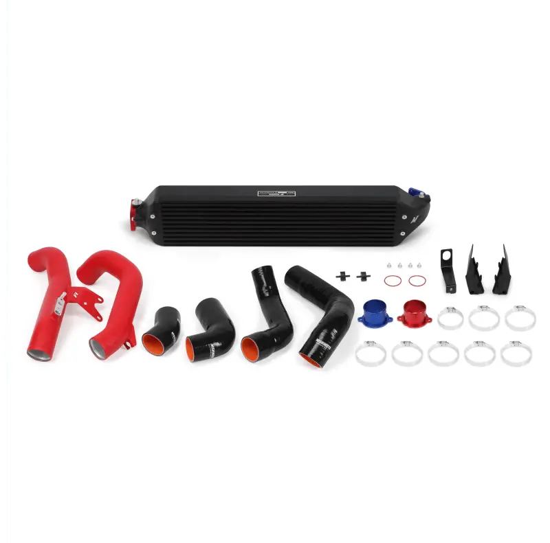 Mishimoto 2016+ Honda Civic 1.5T / 2017+ Honda Civic Si Black Intercooler Kit W/Red Pipes 1