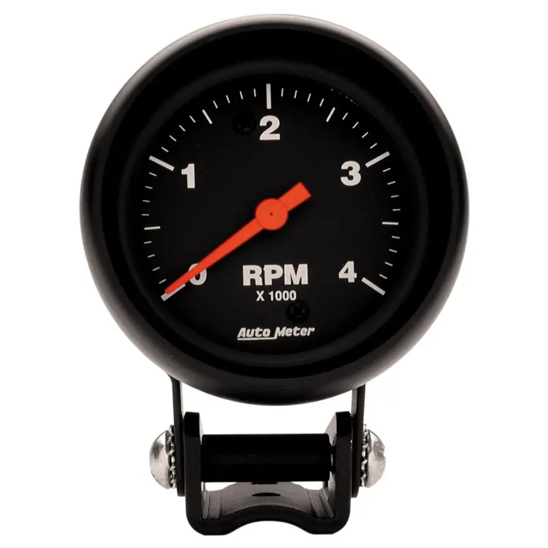 Autometer Z-Series 2-5/8In 4K Rpm Pedestal Tachometer Gauge 1