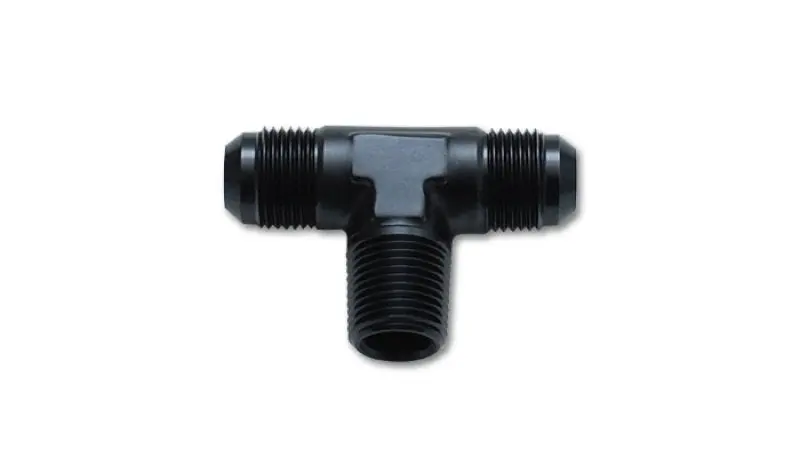 Vibrant -8An X 3/8In Npt Flare To Pipe Tee Adapter Fitting - Aluminum 2