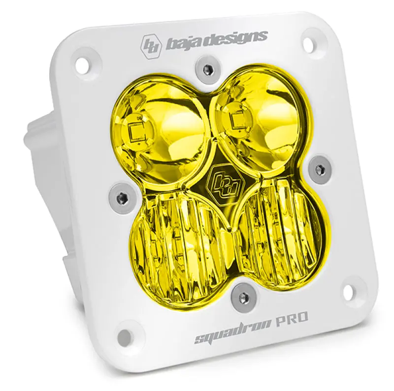 Baja Designs Flush Mount Led Light Pod White Amber Lens Driving/Combo Pattern Squadron Pro 1