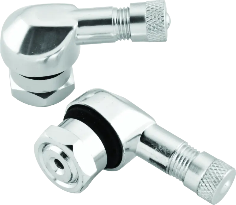 Bikemaster Valve Stem 2/Piece Pack Silver 1