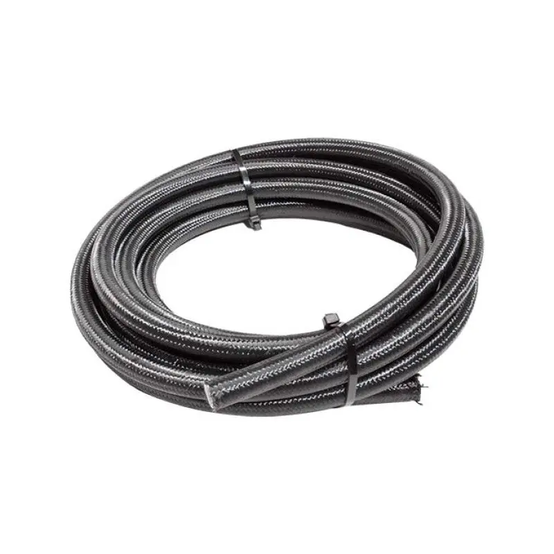 Snow 8An Braided Stainless Ptfe Hose - 15Ft (Black) 1