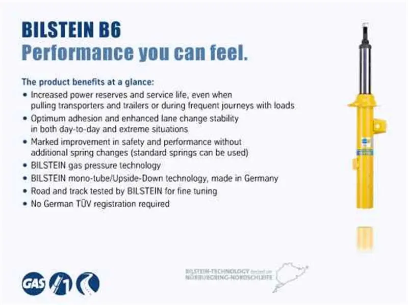 Bilstein B6 (Hd) 2015 Bmw M3/M4 W/O Edc Front Right 36Mm Monotube Shock 1